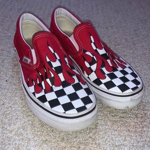 Checkered fire vans